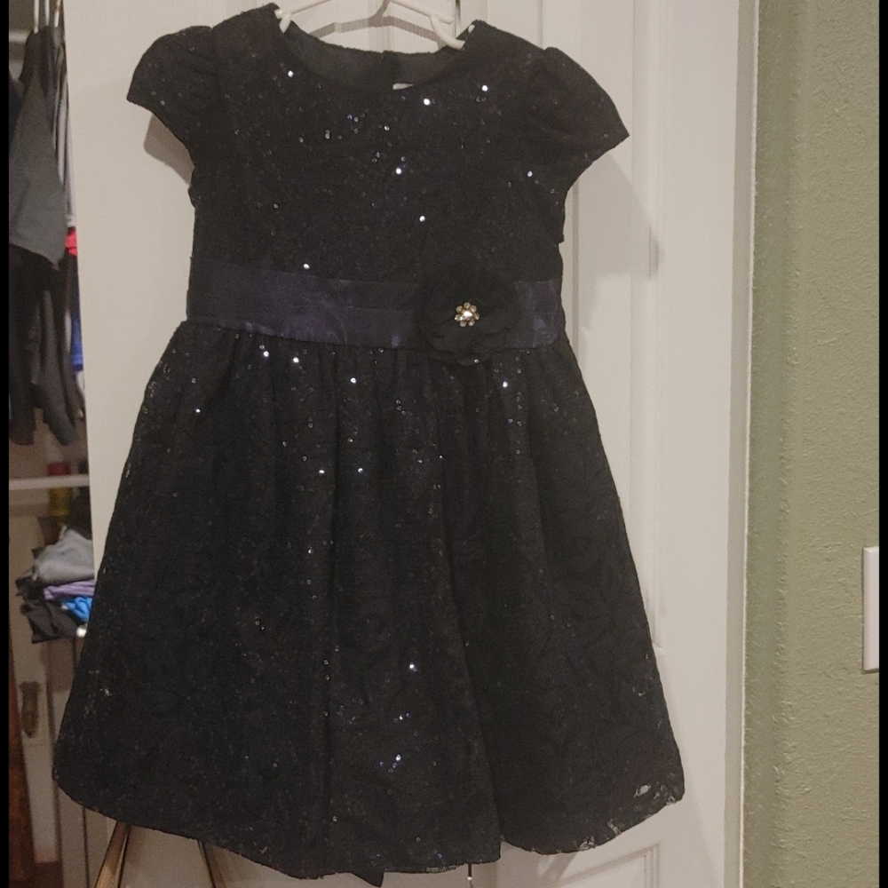 Fancy navy blue girls dress